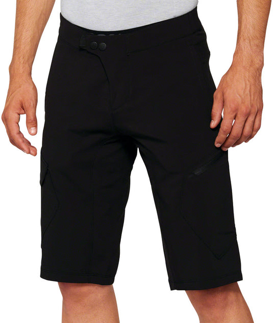 100% Ridecamp Shorts with Liner - Black, Size 22