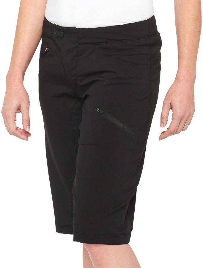 Load image into Gallery viewer, 100% Ridecamp Shorts - Black, Women&#39;s, X-Large
