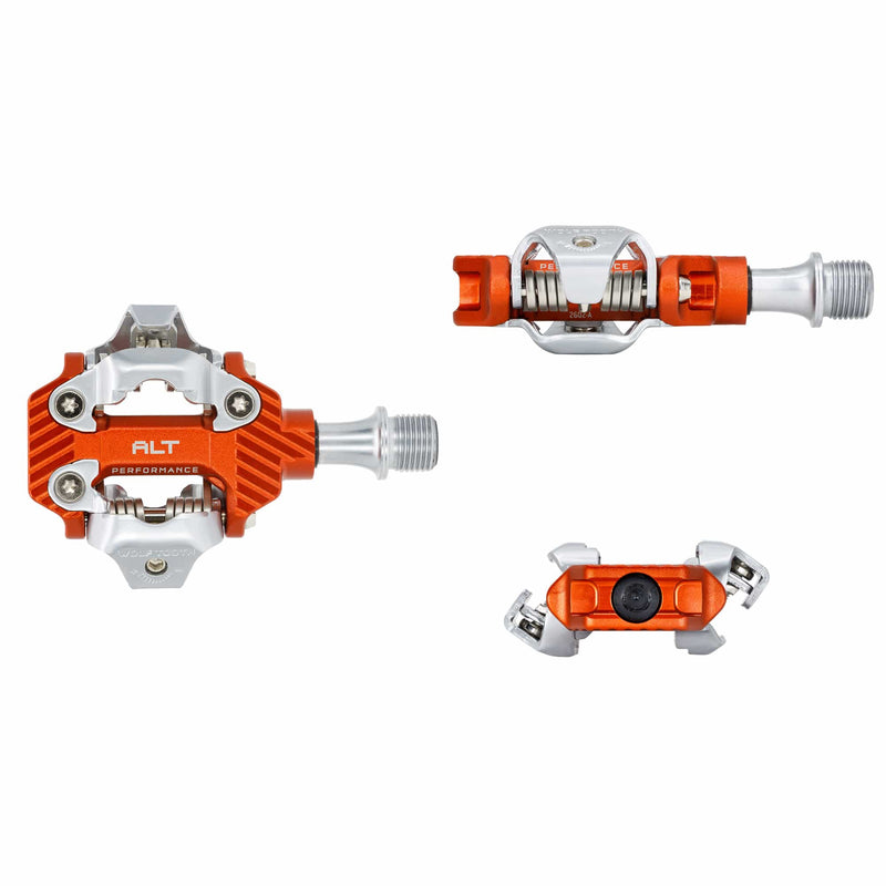 Load image into Gallery viewer, Wolf Tooth ALT XC Performance Clipless Pedals - Dual Sided Clipless, Alloy, 9/16", Orange, Pair, Shimano SPD
