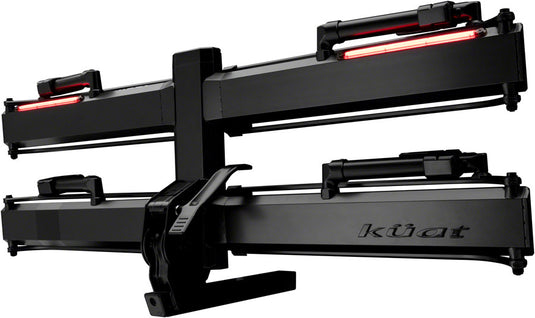 Kuat Piston Pro X Hitch Bike Rack - 2-Bike, 1.25" Receiver, LED Lights with 4-Pin Plug, Kashima Coat, Galaxy Gray