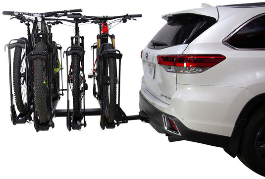 Saris MHS 3-Bike Hitch Rack Base - 2" Receiver, Up to 4 Bike, Standard Bike Trays / Add-On Trays Sold Separately, Black