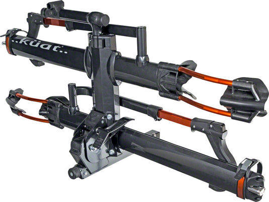 Kuat NV 2.0 Hitch Bike Rack - 2-Bike, 1-1/4" Receiver, Metallic Gray/Orange
