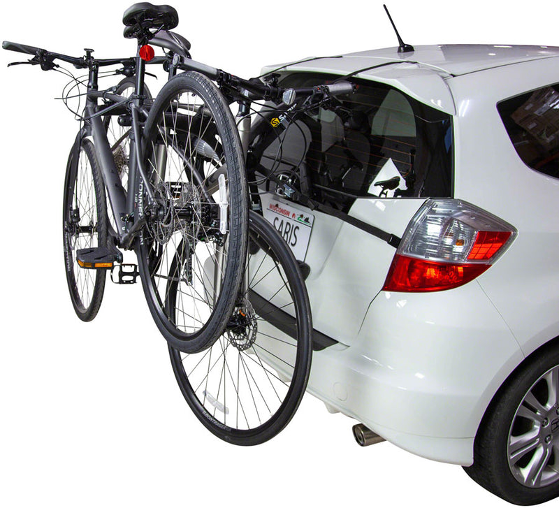 Load image into Gallery viewer, Saris Bones EX 2-Bike Trunk Rack Toptube Mount with Integrated Ratchet Straps
