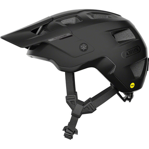 Abus-MoDrop-Helmet-Large-(57-61cm)-Half-Face--Visor--Quin-Chip-Ready--Adjustable-Fitting--Bug-Mesh--Ponytail-Compatible-Black_HLMT5250