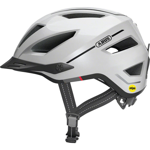 Abus-Pedelec-2.0-Helmet-Large-(56-62cm)-Half-Face--MIPS--Visor--With-Light--Adjustable-Fitting--Fidlock-Magnetic-Strap-Buckle--Reflector--Ponytail-Compatible-White_HLMT4904