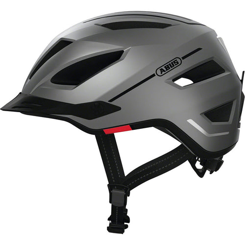 Abus-Pedelec-2.0-Helmet-Large-(56-62cm)-Half-Face--Visor--Zoom-Ace-Urban--Fidlock-Magnet-Strap-Buckle--Reflectors--With-Light-Grey_HE5038
