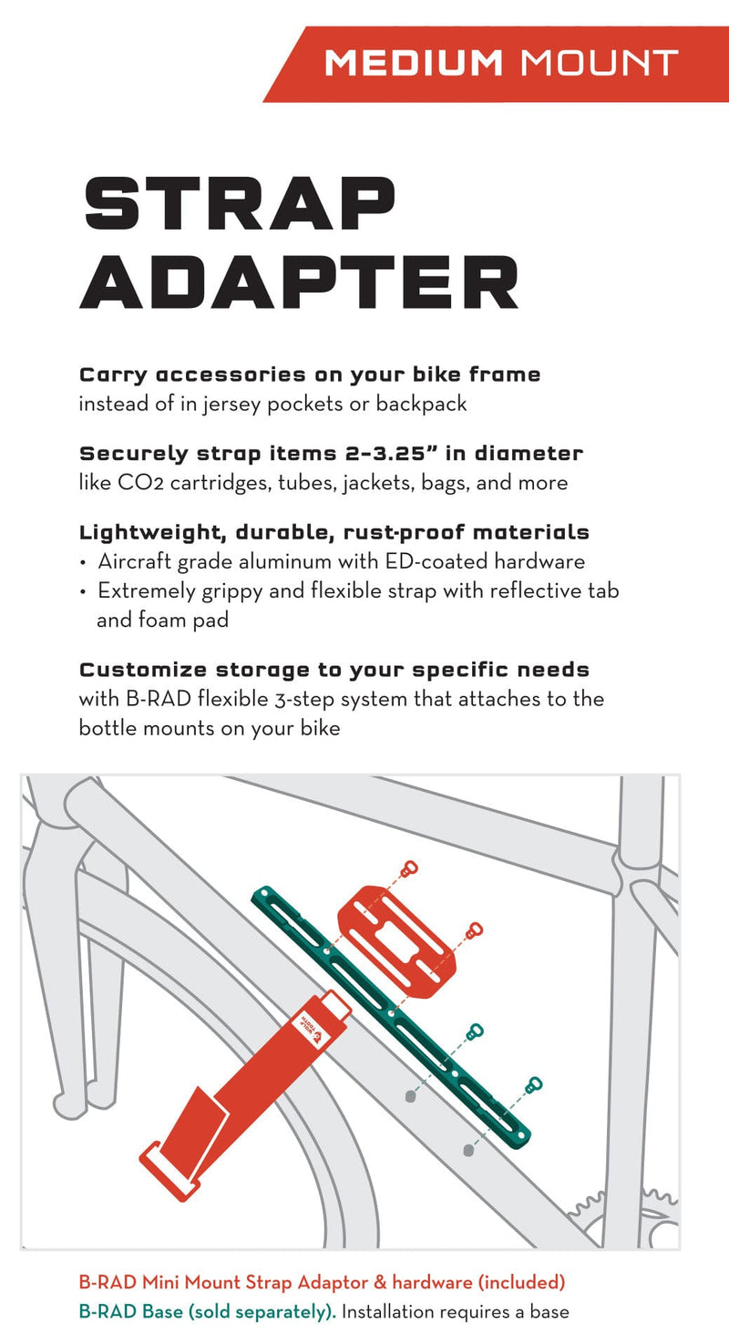 Load image into Gallery viewer, Wolf Tooth B-RAD Accessory Strap Mount Includes Strap, Base Plate &amp; Bolts
