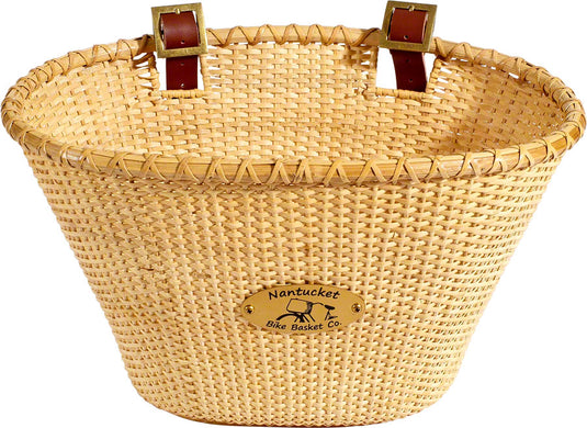 Nantucket-Bike-Basket-Lightship-Basket-Brown-Rattan-Wicker-BG0072-Bicycle-Baskets