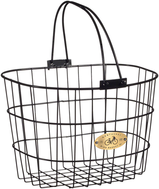 Nantucket-Bike-Basket-Surfside-Adult-Wire-D-Handlebar-Basket-Basket-Black-Steel-BG0082-Bicycle-Baskets