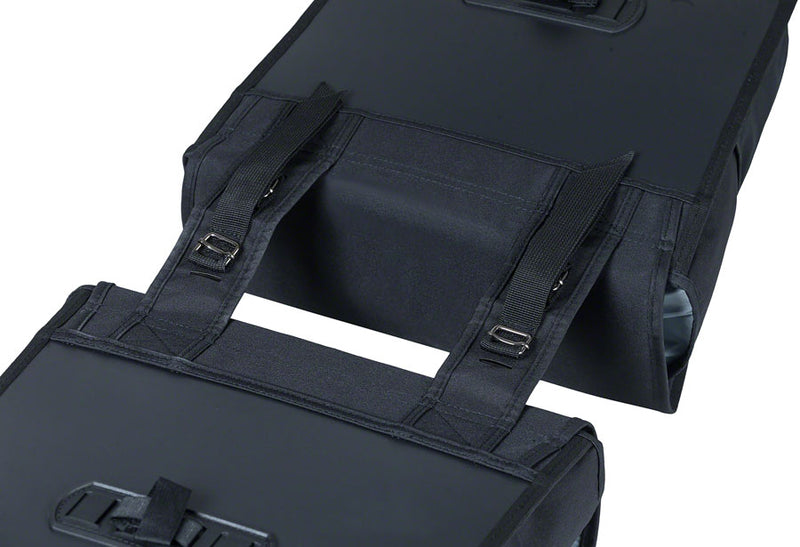 Load image into Gallery viewer, Basil Go Double Pannier - 32L, Black Double Elastic Side Pockets
