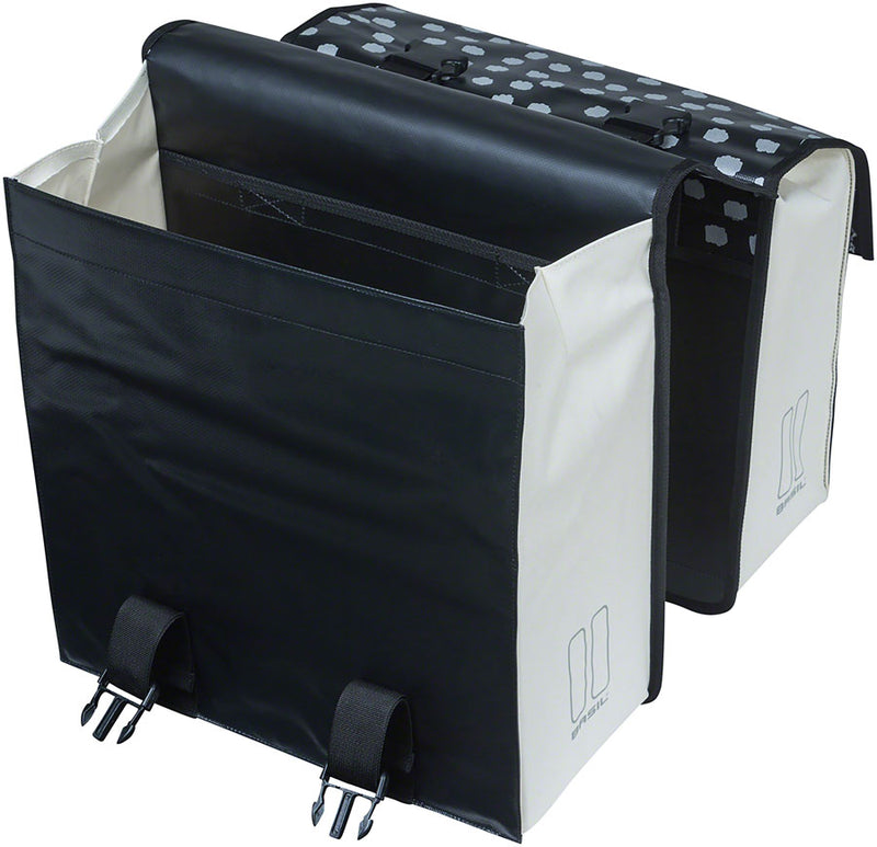 Load image into Gallery viewer, Basil Urban Load Double Pannier - 53L, Black/Reflective White
