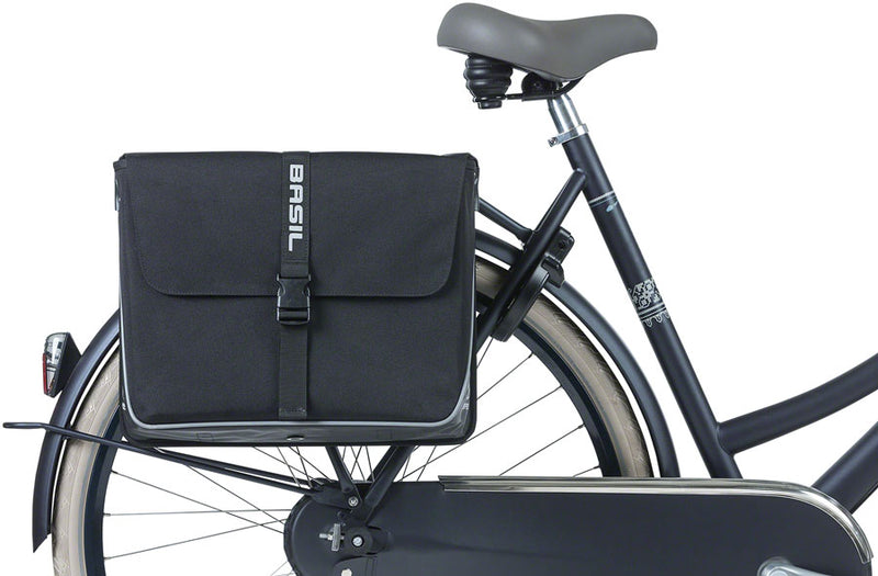 Load image into Gallery viewer, Basil Forte Double Pannier - 35L, Black Waterproof, Spacious, Robust Design
