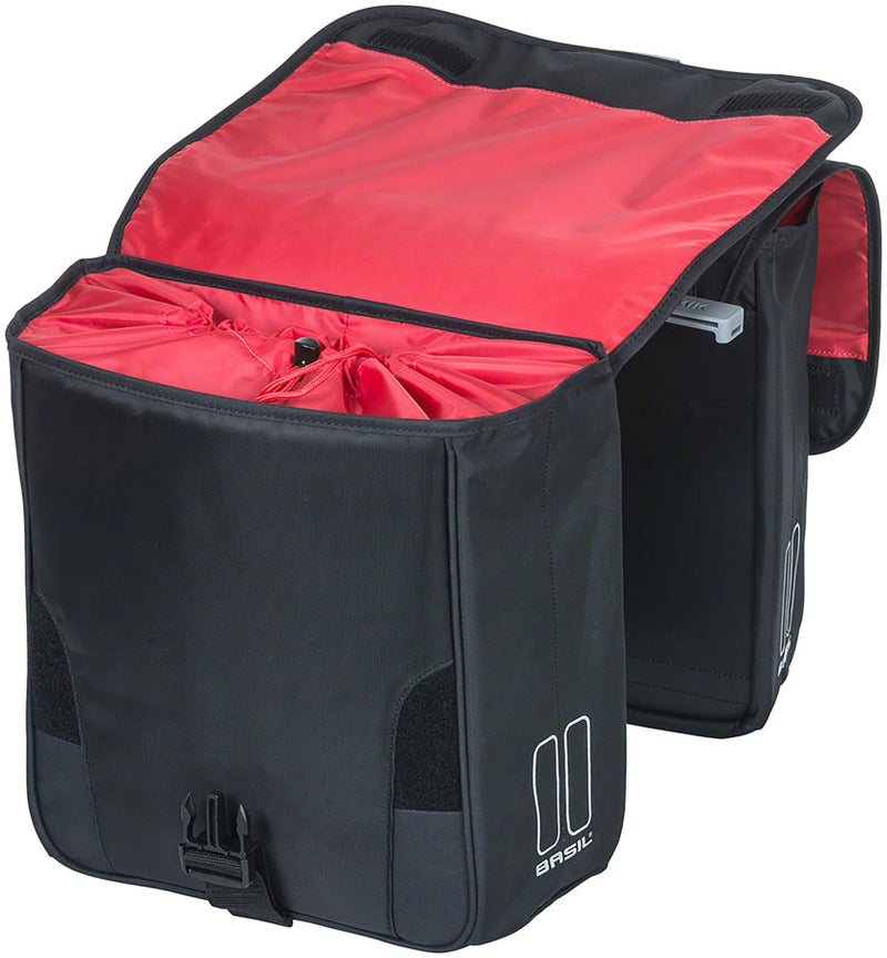 Load image into Gallery viewer, Pack of 2 Basil Sport Design Double Pannier - 32L, MIK Mount, Black
