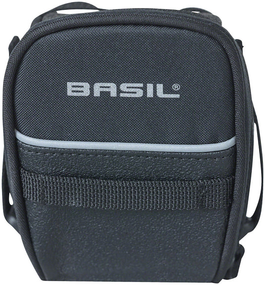 Basil Sport Design Saddle Bag - 1L, Strap Mount, Black