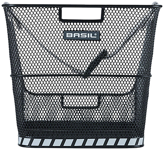 Basil Class Rear Basket - Black Made From Hard-Wearing Steel