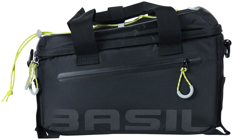 Load image into Gallery viewer, Basil Miles Trunk Bag - 7L, Black/Lime Removable Shoulder Strap Included
