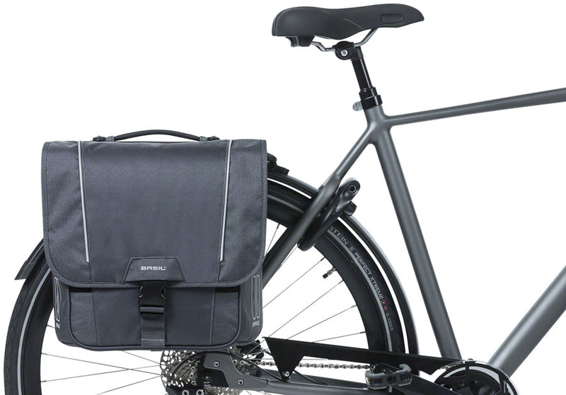 Load image into Gallery viewer, Pack of 2 Basil Sport Design Double Pannier - 32L, MIK Mount, Graphite

