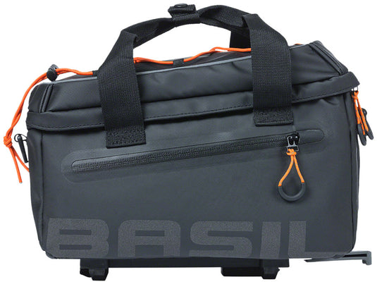 Basil Miles Trunk Bag - 7L, MIK Mount , Black/Orange