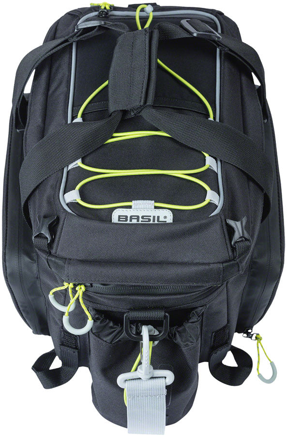 Load image into Gallery viewer, Basil Miles XL Pro Trunk Bag - 9-36L, Strap Mount, Black/Lime
