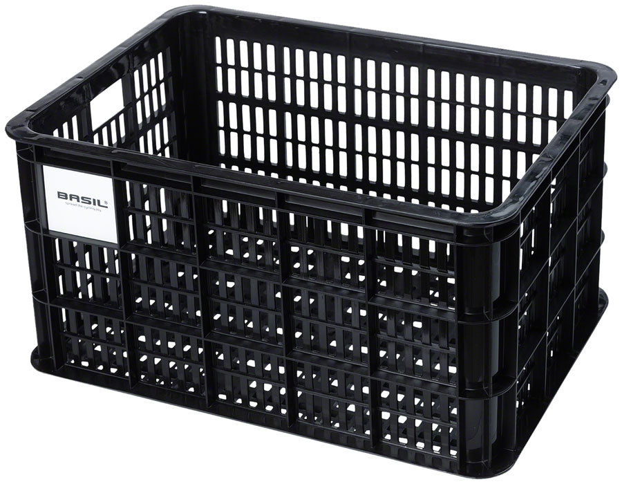 Basil Crate Basket - Large, 40L, Recycled Plastic, Black – 365 Cycles