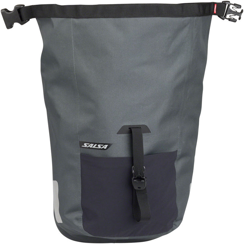 Load image into Gallery viewer, Salsa EXP Series Agave Pannier - 12.5L, Roll-Top, Gray, Each
