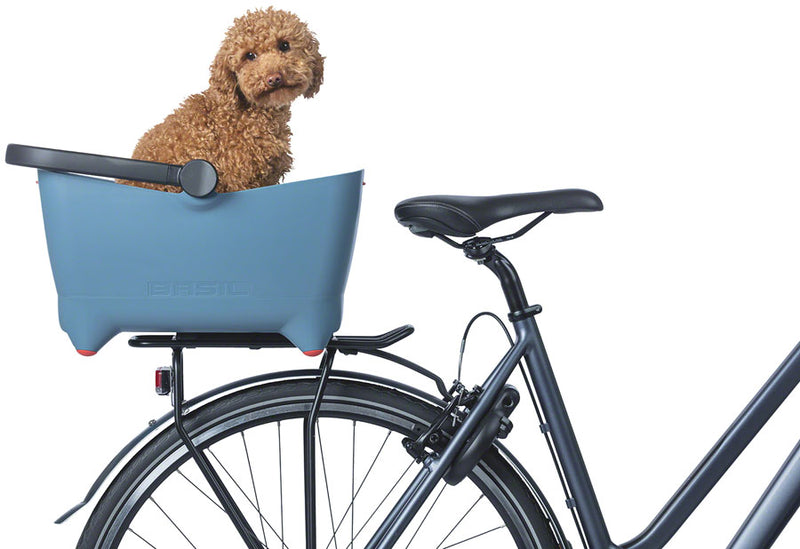 Load image into Gallery viewer, Basil Buddy Dog Bicycle Basket - MIK Mount, Faded Denim
