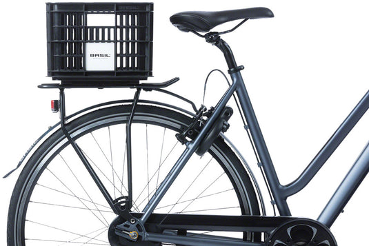 Basil Bicycle Crate S, 17.5L, Recycled Synthetic, Black
