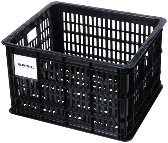 Basil Bicycle Crate M, 29.5L, Recycled Synthetic, Black