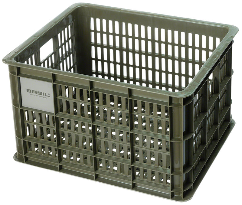 Load image into Gallery viewer, Basil Bicycle Crate M, 29.5L, Recycled Synthetic, Moss Green
