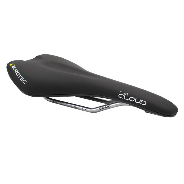 Load image into Gallery viewer, Burgtec The Cloud MK2 Saddle, Cromo Rail/Plastic Base, Black
