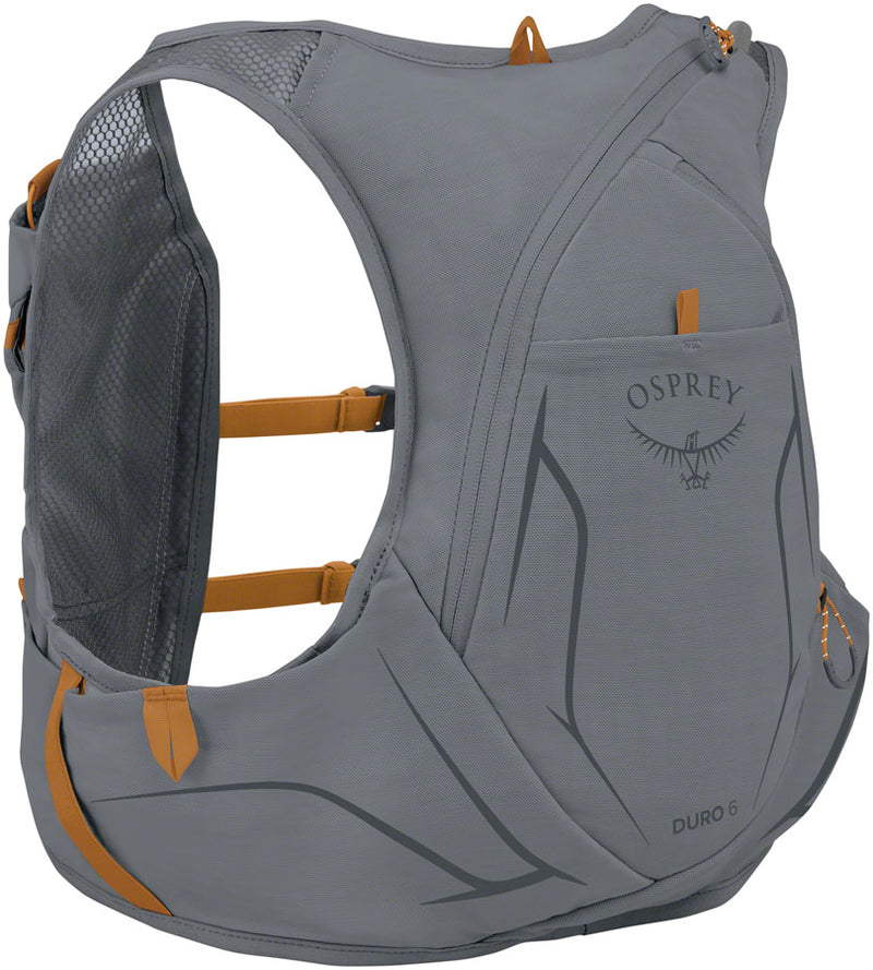 Load image into Gallery viewer, Osprey Duro 6 Men&#39;s Hydration Vest - Gray/Toffee/Orange, Small

