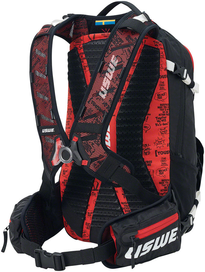 Load image into Gallery viewer, USWE Flow 25 Hydration Pack - Black/Red Outside Compression System
