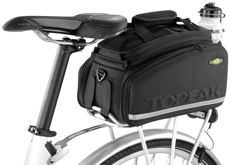 Load image into Gallery viewer, Topeak MTS Trunk Bag DXP Rack Bag with Expandable Panniers - Strap Mount, Black

