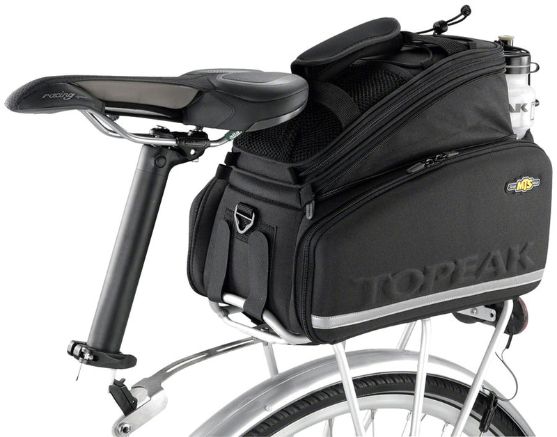 Load image into Gallery viewer, Topeak MTS Trunk Bag DXP Rack Bag with Expandable Panniers - Strap Mount, Black
