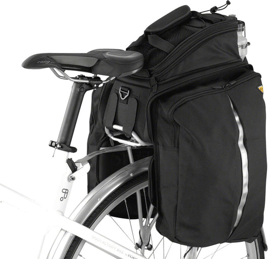 Topeak MTS Trunk Bag DXP Rack Bag with Expandable Panniers - Strap Mount, Black