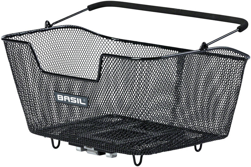 Load image into Gallery viewer, Basil-Base-M-MIK-Rear-Basket-Basket-Black-Steel-BSKT0692-Bicycle-Baskets
