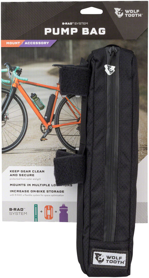 Wolf Tooth Components B-RAD Pump Bag Black For Bike Frame Pumps