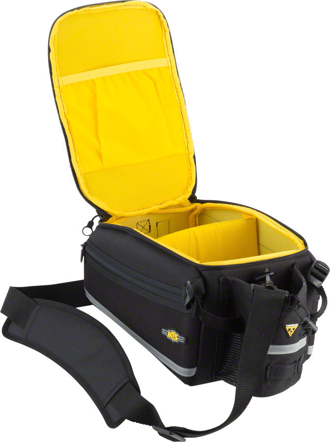 Load image into Gallery viewer, Topeak TrunkBag EX Strap Mount Black Water Resistant 3 Compartments
