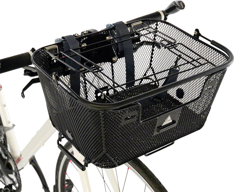Load image into Gallery viewer, Axiom Pet Basket with Rear Rack and Handlebar Mounts Black Cage Bike Bicycle

