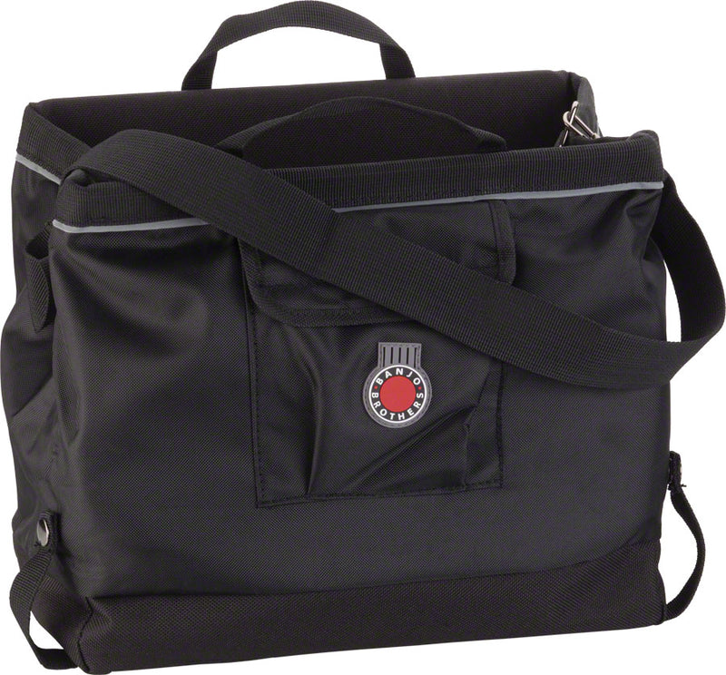 Load image into Gallery viewer, Premium Black Bicycle Grocery Pannier Bundle Durable 840D Polyester, Ripstop &amp; Ballistic Fabric, Quick-Attach Frame
