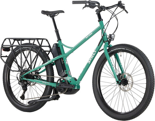 Surly Skid Loader Cargo Ebike - 27.5'', Steel, Illegal Smile Green, Large