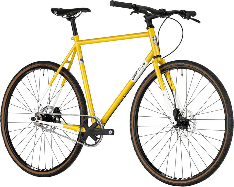 Load image into Gallery viewer, All-City Super Professional Flat Bar Single Speed Bike - 700c, Steel, Lemon Dab, 52cm
