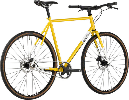 All-City Super Professional Flat Bar Single Speed Bike - 700c, Steel, Lemon Dab, 43cm