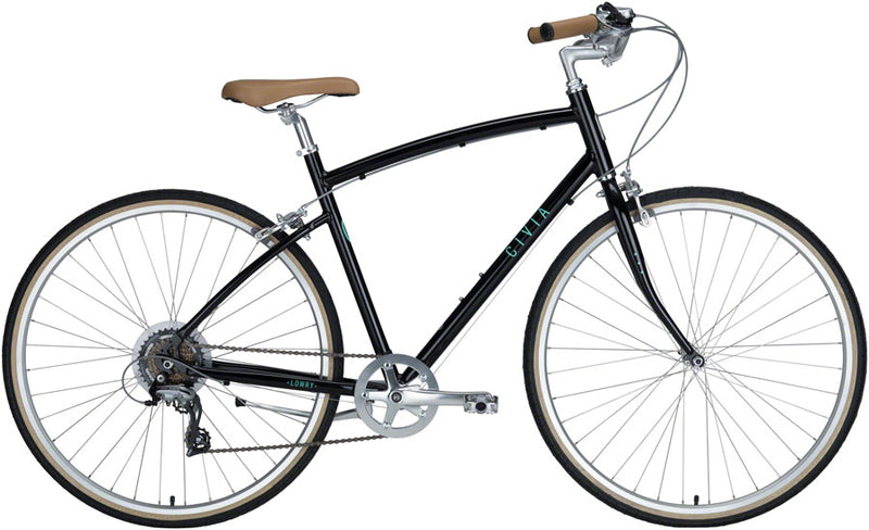 Load image into Gallery viewer, Civia-Lowry-7-Speed-Step-Over-Bike---Black-Jelly-Bean--Mint-Green-City-Bike-_CTBK0203
