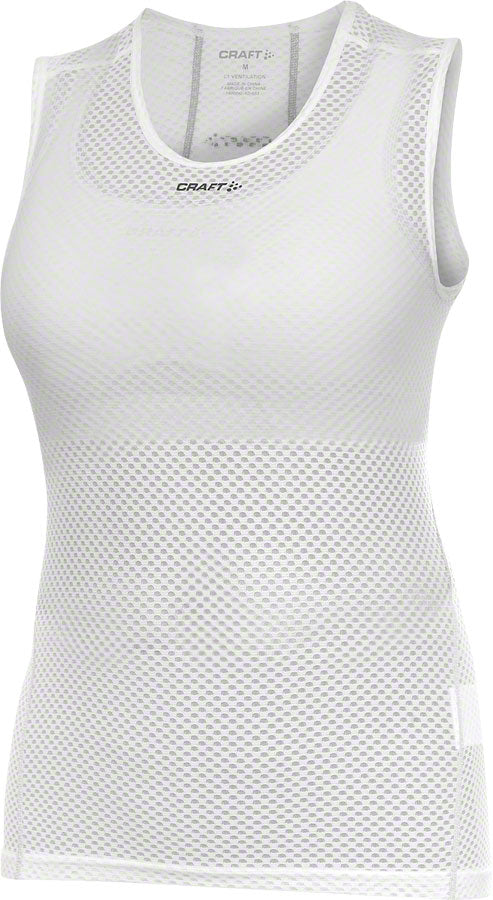 Craft Women's Cool Superlight Sleeveless Base Layer Top: White LG