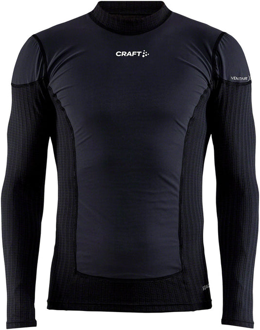 Craft Active Extreme X Wind Base Layer Shirt - Long Sleeve, Black/Granite, Men's, X-Large