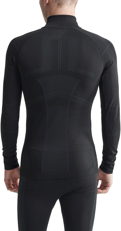 Craft Active Intensity Zip Neck Long Sleeve Top Black Asphalt Mens X-Large