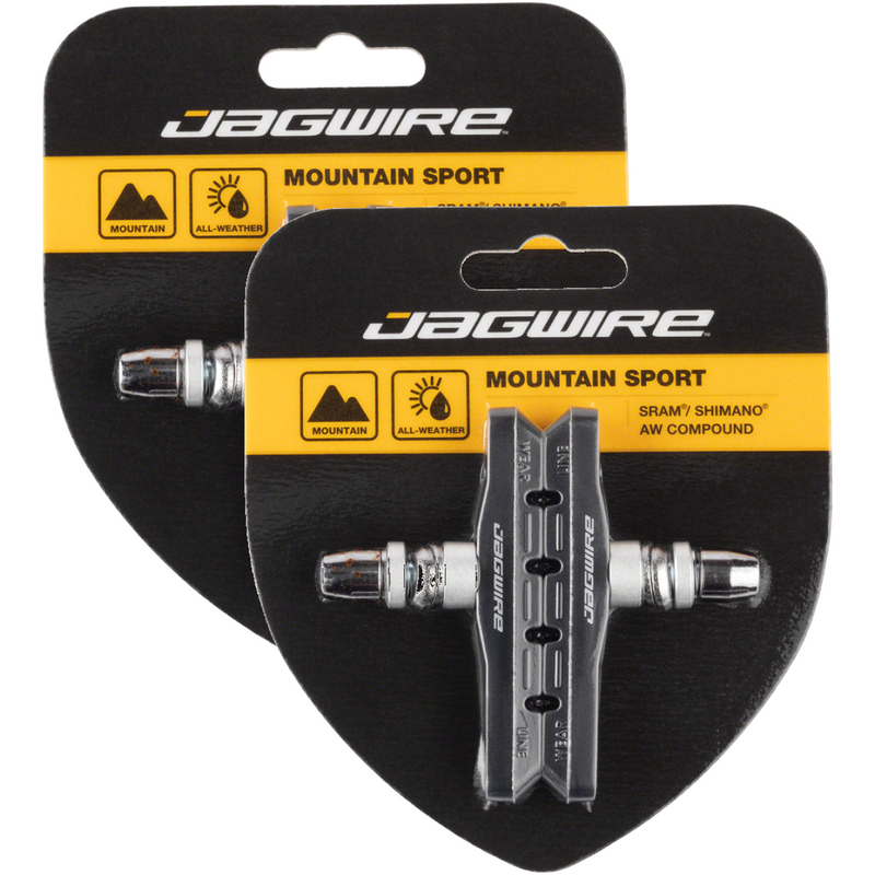 Load image into Gallery viewer, Jagwire-Mountain-Sport-Threaded-Brake-Shoe-Threaded-Post-Mountain-Bike-BR0036PO2-Bicycle-Brake-Pads
