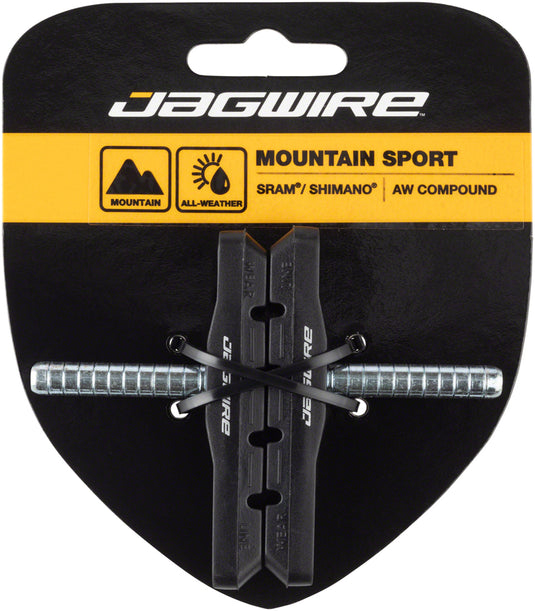 Pack of 2 Pairs Jagwire Mountain Sport Cantilever Brake Pads Smooth Post