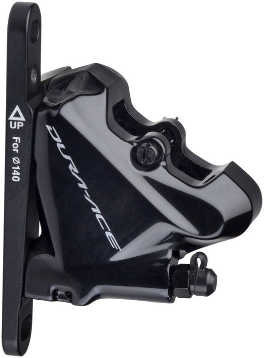 Shimano Dura Ace BR-R9170 Front Flat-Mount Disc Brake Caliper with Resin Pads with Fins and Adaptor for 140/160mm Rotor